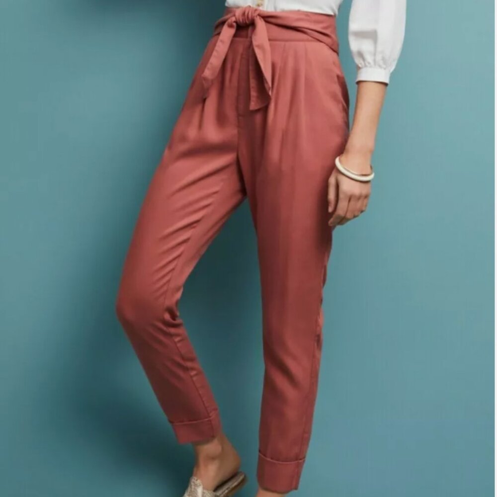 Anthropologie Cartonnier Belted Pants Size 8